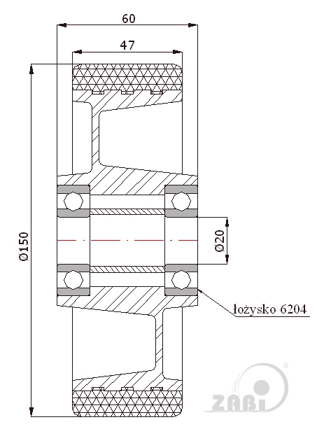 Polyuretánové koleso 150 mm samostatné