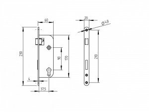 ZABI CZECH s.r.o - sloupek-se-zamkem-pro-sestaveni-branky-60x40-mm-zamek-b1-63-60x40x2000-1717147475.jpg