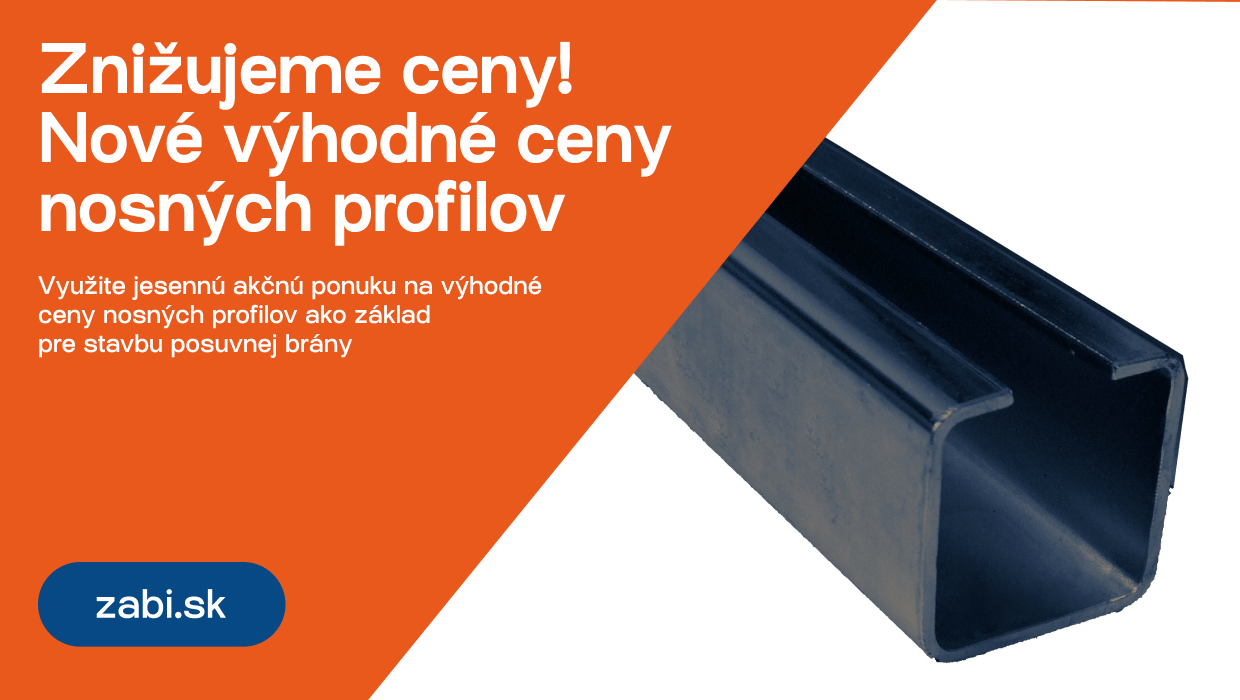 Banner - Nové ceny profilov pre brány